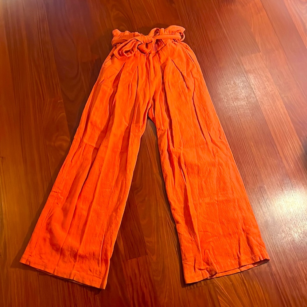 Orange Urban Outfitters flowy pants